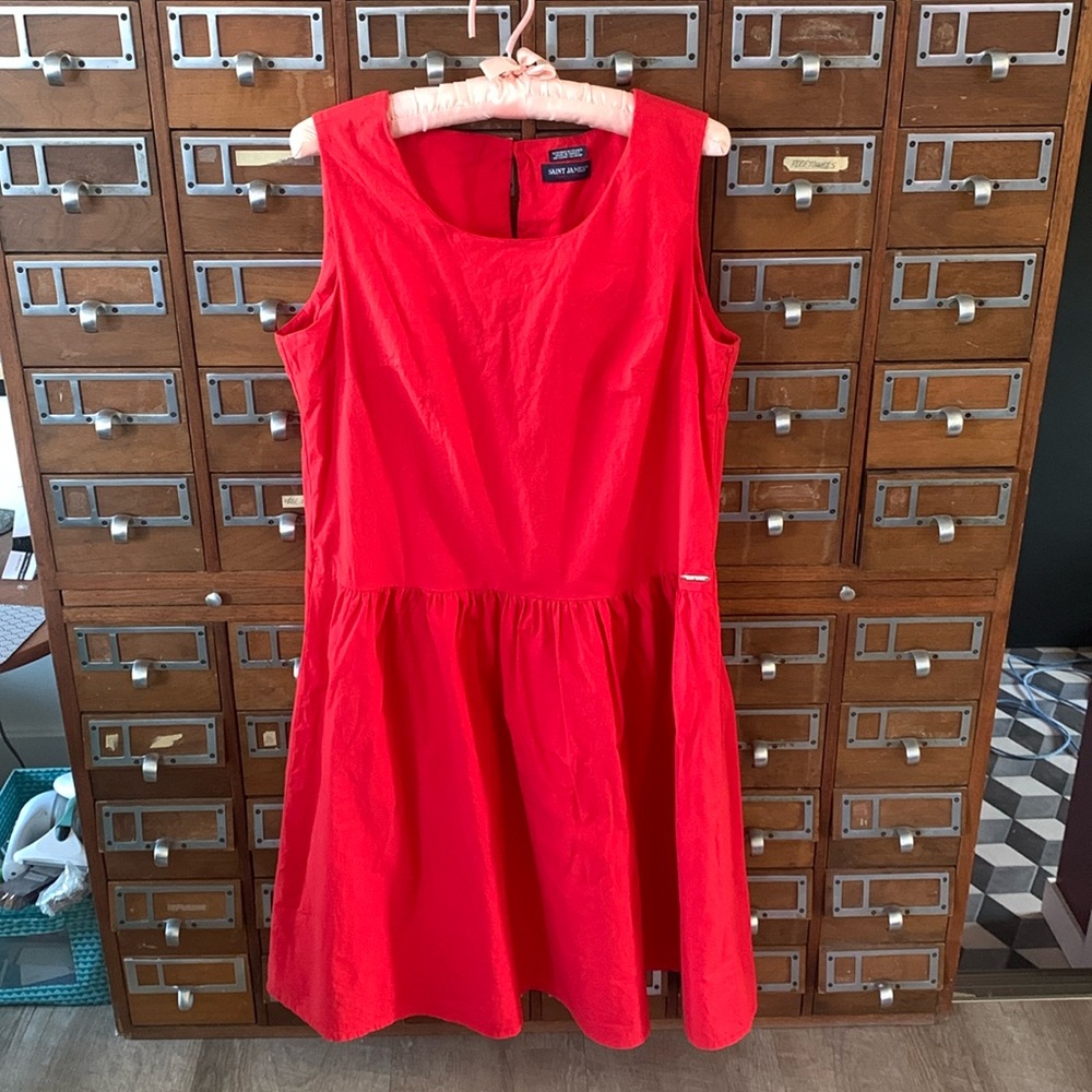 Saint James Red Sleeveless Sun Dress Size 12